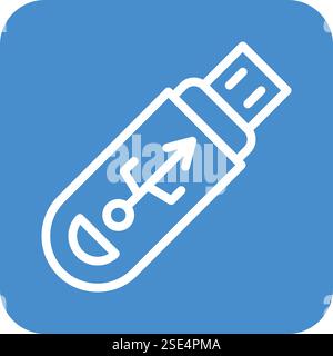 Usb Vector Icon Design Illustration Stock Vector