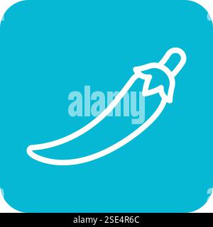 Chilli Vector Icon Design Illustration Stock Vector