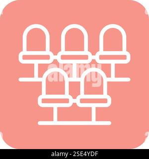 Cinema seats Vector Icon Design Illustration Stock Vector