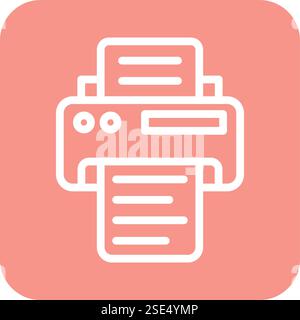 Printer Vector Icon Design Illustration Stock Vector