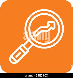Search graph Vector Icon Design Illustration Stock Vector