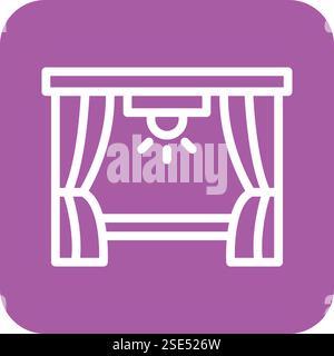 Stage Vector Icon Design Illustration Stock Vector