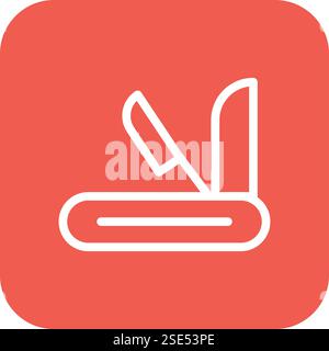 Swiss army knife Vector Icon Design Illustration Stock Vector