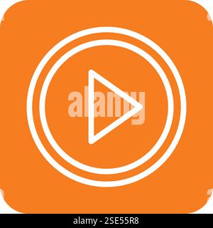 Play button Vector Icon Design Illustration Stock Vector