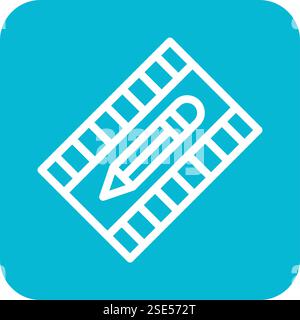 Film editing Vector Icon Design Illustration Stock Vector