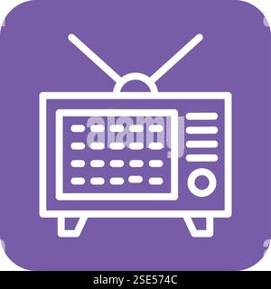 Tv Vector Icon Design Illustration Stock Vector