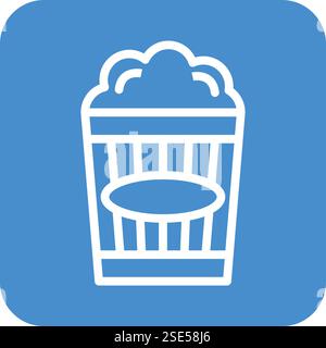 Popcorn Vector Icon Design Illustration Stock Vector