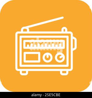 Radio Vector Icon Design Illustration Stock Vector