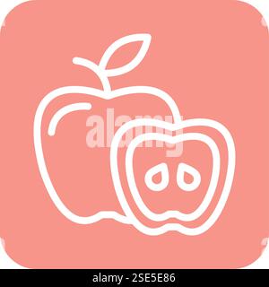 Apple Vector Icon Design Illustration Stock Vector