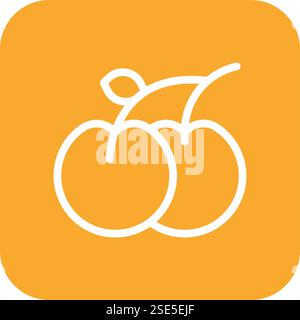 Cherry Vector Icon Design Illustration Stock Vector