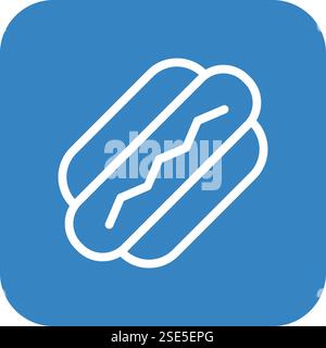 Hot dog Vector Icon Design Illustration Stock Vector