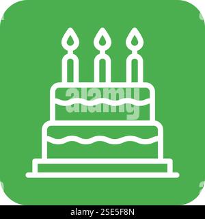 Cake Vector Icon Design Illustration Stock Vector