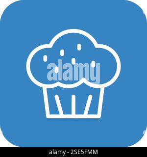 Muffin Vector Icon Design Illustration Stock Vector