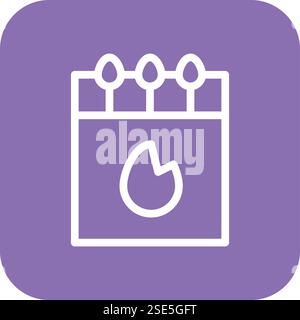 Matchbox Vector Icon Design Illustration Stock Vector