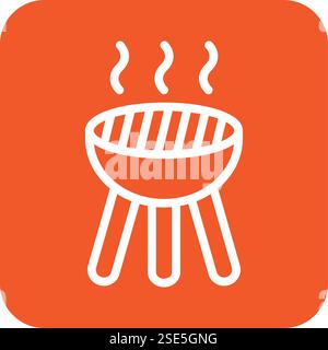 Grill Vector Icon Design Illustration Stock Vector