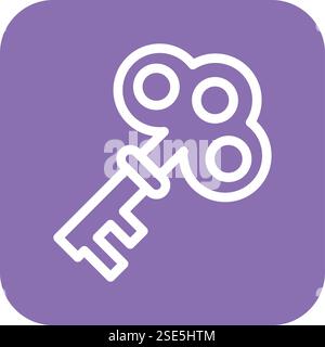 Key Vector Icon Design Illustration Stock Vector