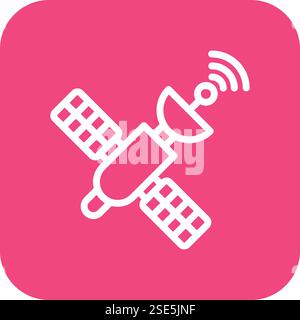 Satellite Vector Icon Design Illustration Stock Vector