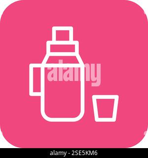 Thermos Vector Icon Design Illustration Stock Vector