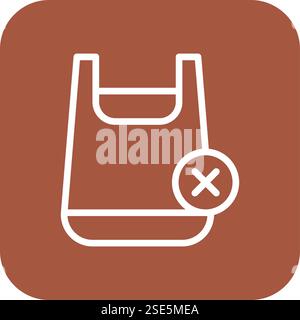 No plastic bag Vector Icon Design Illustration Stock Vector