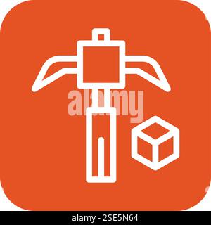 Pickaxe Vector Icon Design Illustration Stock Vector