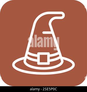 Witch hat Vector Icon Design Illustration Stock Vector