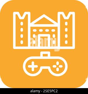Castle Vector Icon Design Illustration Stock Vector