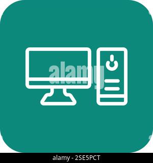 Computer Vector Icon Design Illustration Stock Vector