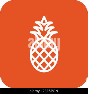 Pineapple Vector Icon Design Illustration Stock Vector