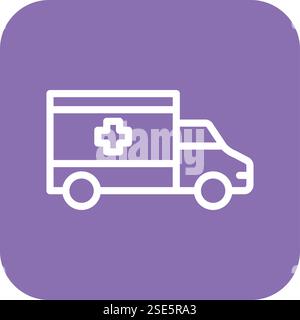 Ambulance Vector Icon Design Illustration Stock Vector