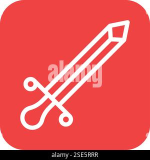 Sword Vector Icon Design Illustration Stock Vector