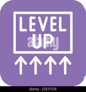 Level up Vector Icon Design Illustration Stock Vector