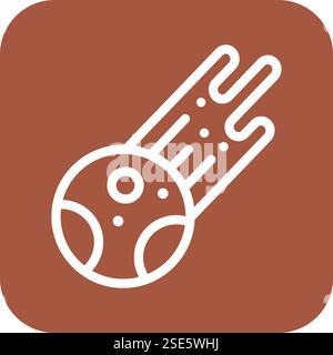 Meteor Vector Icon Design Illustration Stock Vector