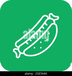 Hot dog Vector Icon Design Illustration Stock Vector