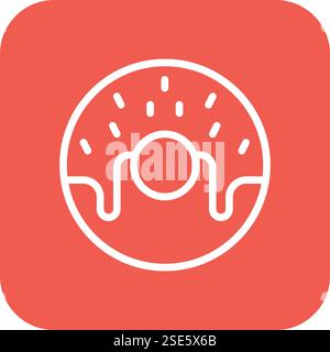 Doughnut Vector Icon Design Illustration Stock Vector
