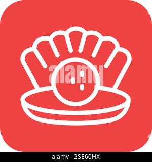Pearl Vector Icon Design Illustration Stock Vector