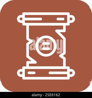 Scroll Vector Icon Design Illustration Stock Vector