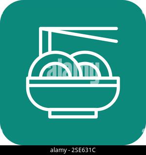 Noodle Vector Icon Design Illustration Stock Vector