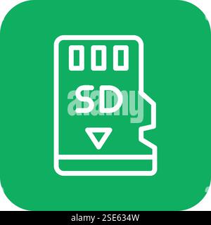 Memory card Vector Icon Design Illustration Stock Vector