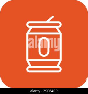 Tin Vector Icon Design Illustration Stock Vector