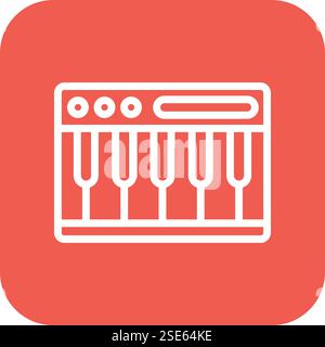 Piano Vector Icon Design Illustration Stock Vector