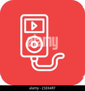 Music player Vector Icon Design Illustration Stock Vector