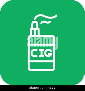 Electronic cigarette Vector Icon Design Illustration Stock Vector