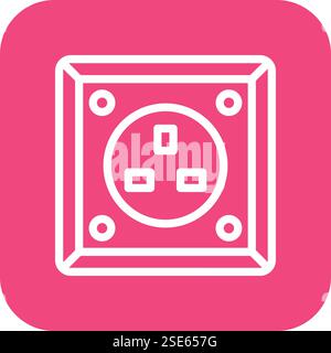 Power socket Vector Icon Design Illustration Stock Vector