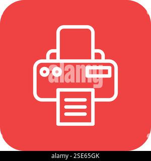 Printer Vector Icon Design Illustration Stock Vector