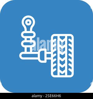 Auto suspension Vector Icon Design Illustration Stock Vector
