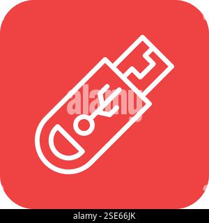Usb drive Vector Icon Design Illustration Stock Vector