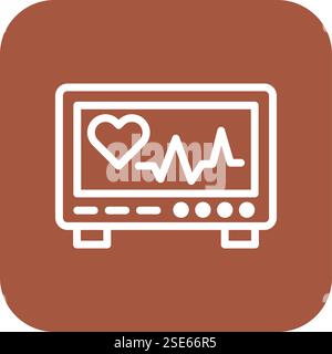 Cardiogram Vector Icon Design Illustration Stock Vector