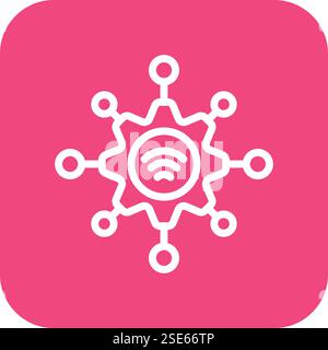 Internet Of Things Vector Icon Design Illustration Stock Vector