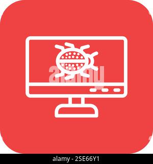 Cyber Attack Vector Icon Design Illustration Stock Vector