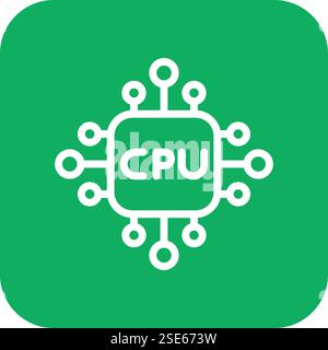 Cpu Vector Icon Design Illustration Stock Vector